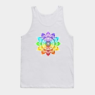 Mandala of Chakras in the 7 colors of the rainbow n°2 Tank Top